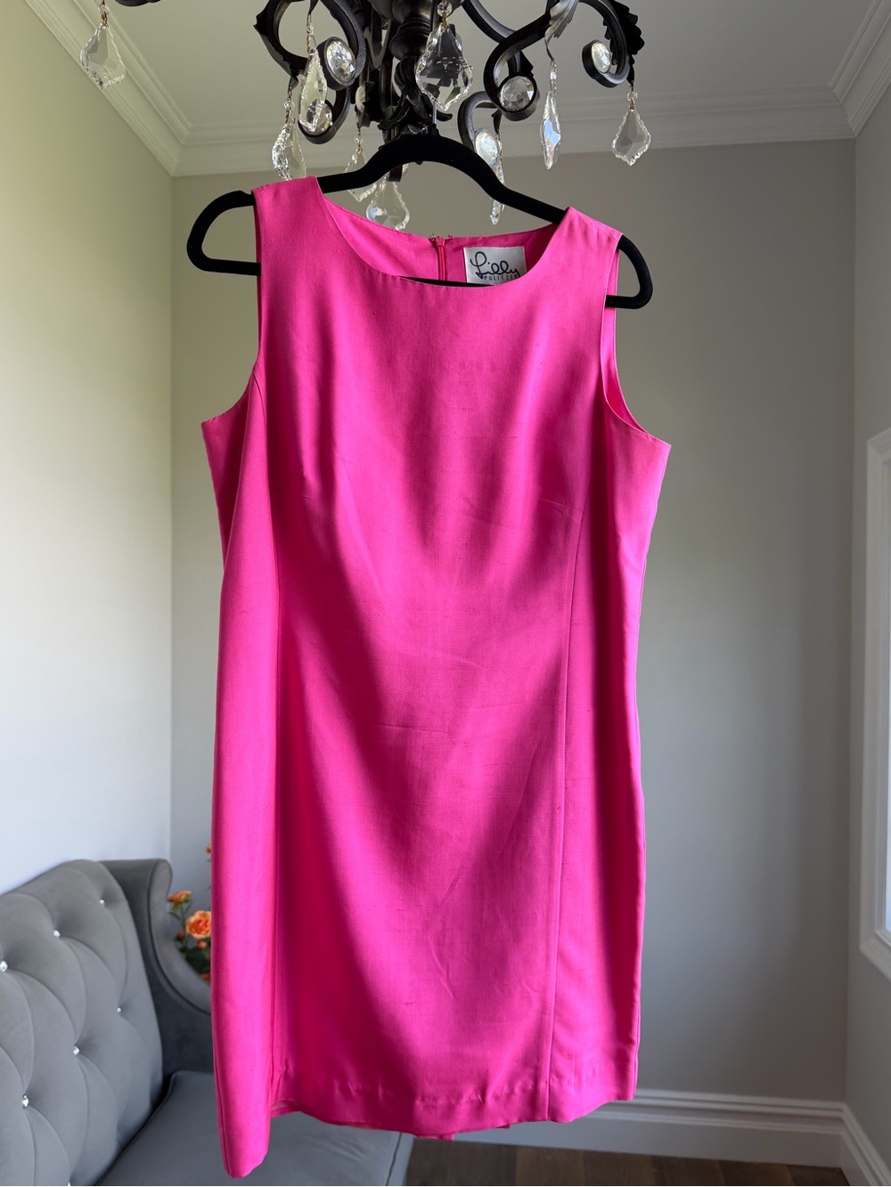 Lilly Pulitzer 100% Silk Pink Sheath size 8